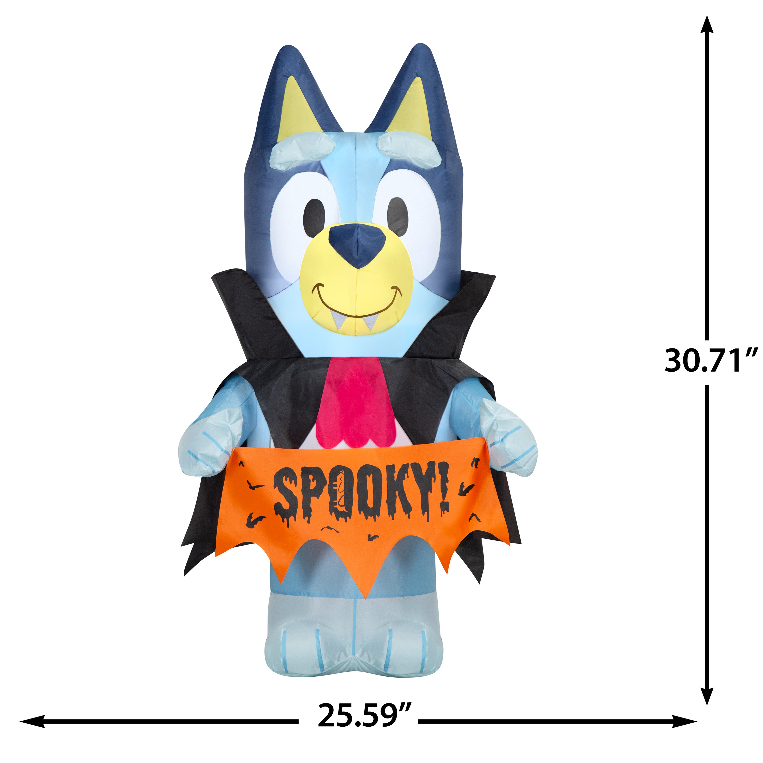 Gemmy Airblown Inflatable Bluey in Vampire Costume Bluey, 3.5 ft Tall, Multicolored