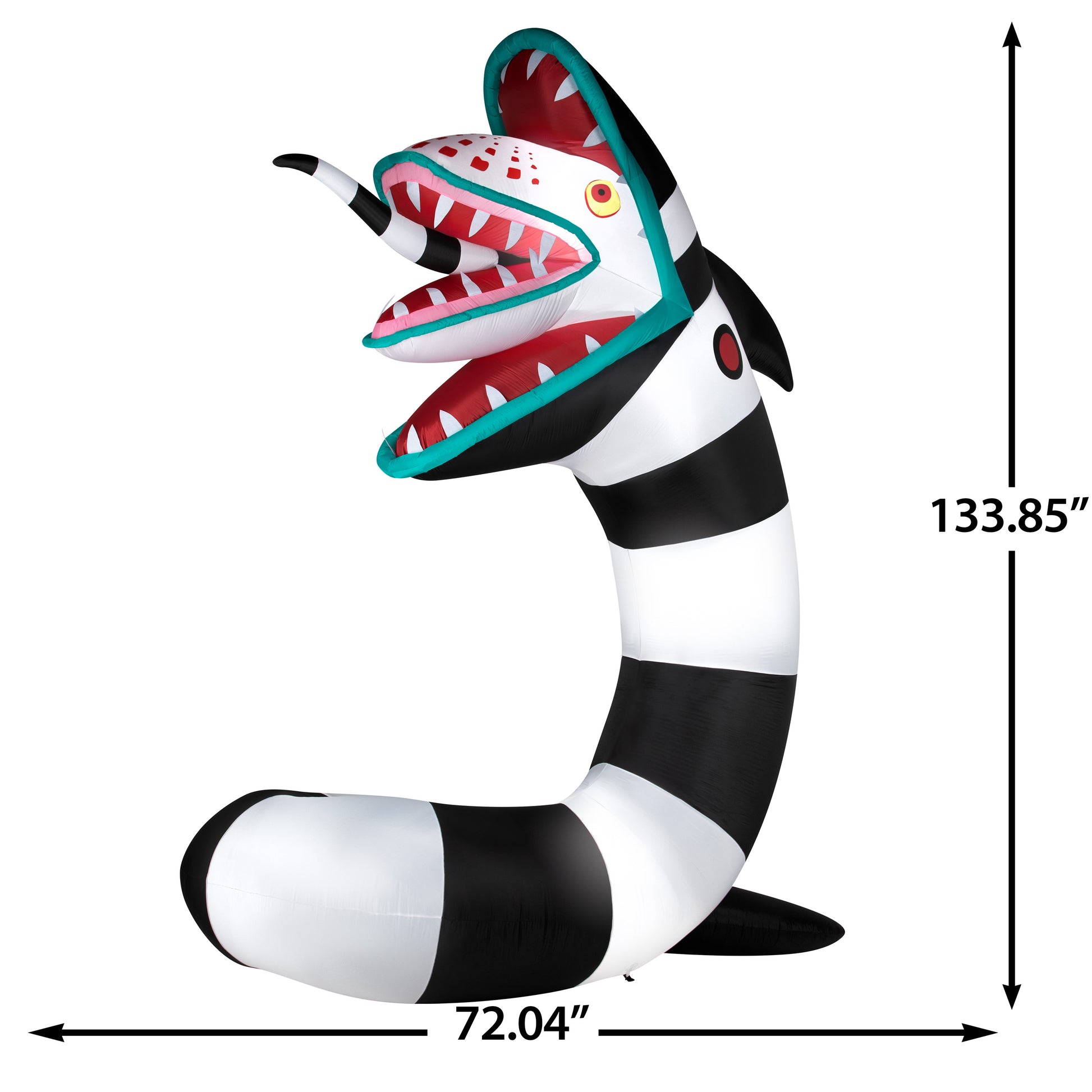 Beetlejuice Colossal Sandworm Halloween Inflatable dimensions