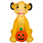 Load image into Gallery viewer, Gemmy Airblown Inflatable Simba w/ JOL Disney, 3 ft Tall, Multicolored
