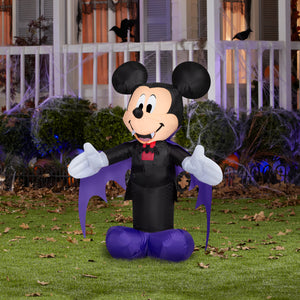 Gemmy Airblown Inflatable Vampire Mickey Disney , 3.5 ft Tall, Multicolored