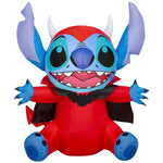 Load image into Gallery viewer, Disney Stitch Halloween Inflatable in Devil Costume, 3-Ft Lighted Yard Decor for Indoor or Outdoor Use
