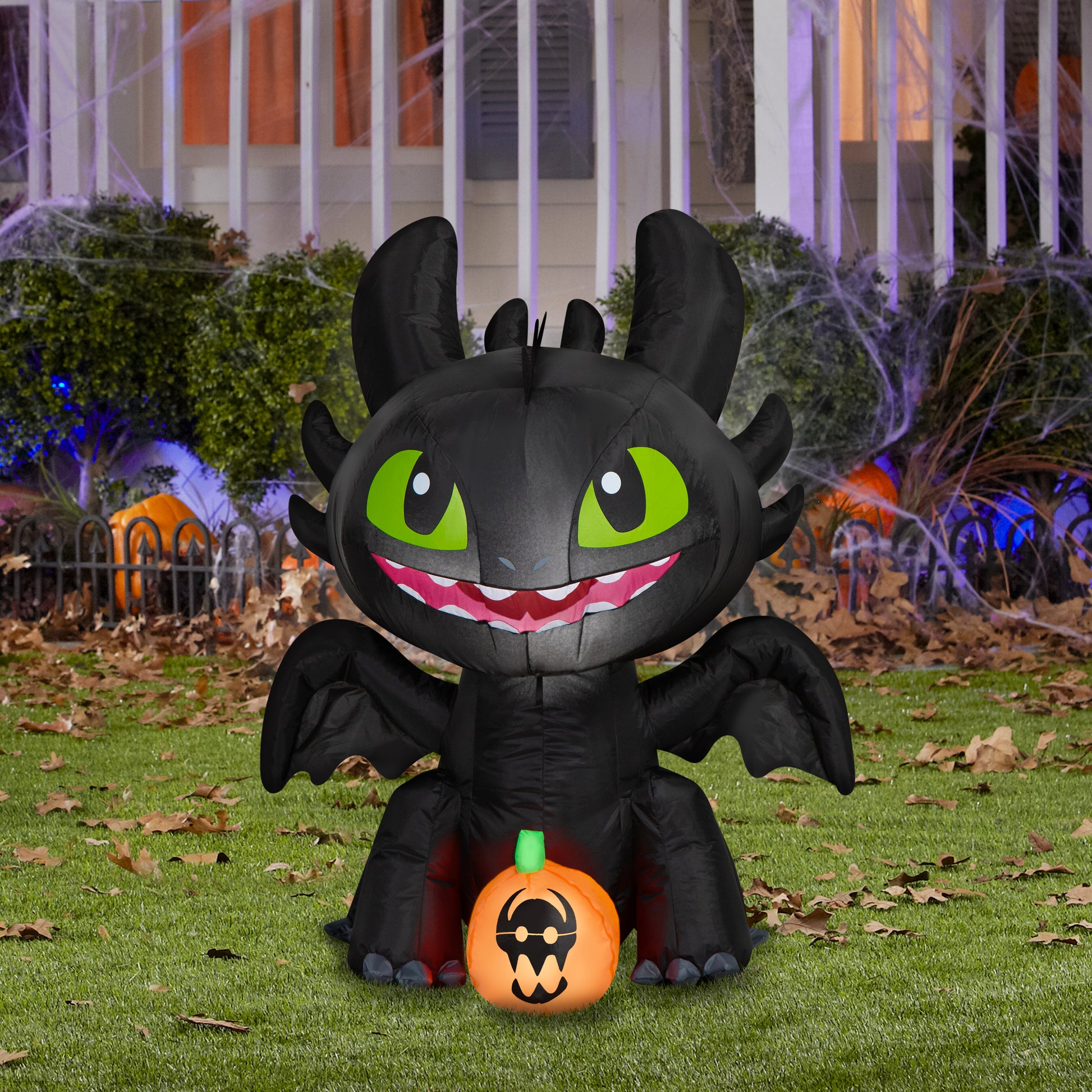 Inflatable Stylized Toothless w/JOL Universal, 3 ft Tall lifestyle