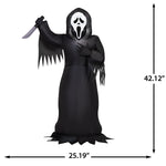 Load image into Gallery viewer, Ghost Face Halloween Inflatable with Knife, 3.5-Ft Lighted Yard Decor for Indoor or Outdoor Use
