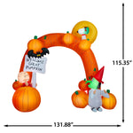 Load image into Gallery viewer, Peanuts Great Pumpkin Halloween Inflatable Archway with Charlie Brown, Snoopy and Lucy, 9.5 Ft Lighted Yard Decor
