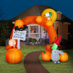 Load image into Gallery viewer, Peanuts Great Pumpkin Halloween Inflatable Archway with Charlie Brown, Snoopy and Lucy, 9.5 Ft Lighted Yard Decor
