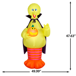 Gemmy Airblown Inflatable Halloween Big Bird Giant Sesame Street , 9 ft Tall, Multicolored