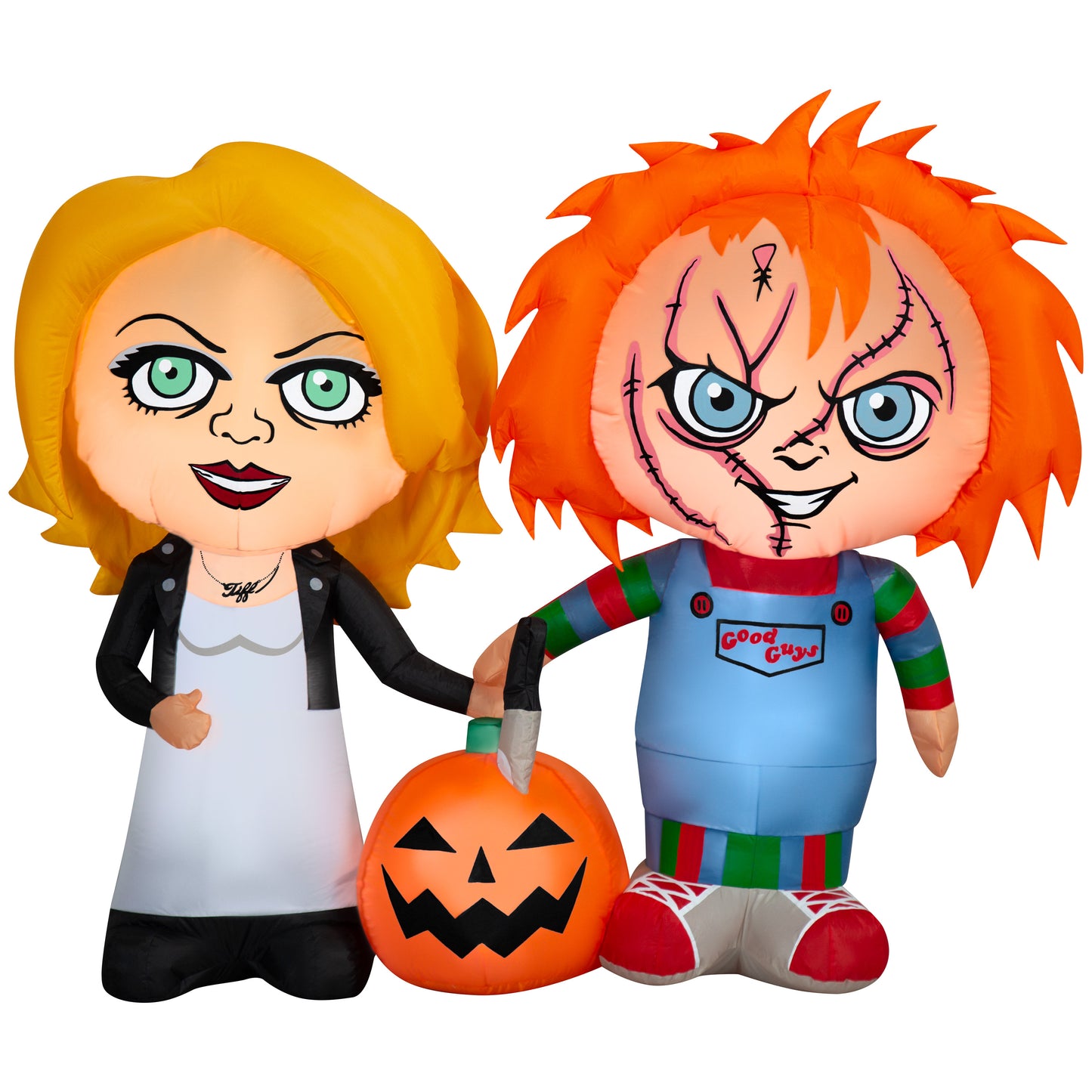 5-Ft Universal Chucky and Tiffany with Jack-o'-Lantern Halloween Inflatable