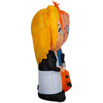 Load image into Gallery viewer, Universal Chucky and Tiffany Halloween Inflatable with Jack-o'-Lantern, 5-Ft Lighted Yard Decor for Indoor or Outdoor Use

