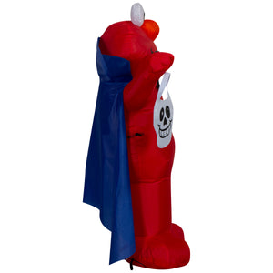 Gemmy Airblown Inflatable Elmo as Vampire w/Skull Sesame Street, 3.5 ft Tall, Multicolored
