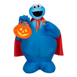 Load image into Gallery viewer, Gemmy Airblown Inflatable Cookie Monster w/Cape Sesame Street, 3 ft Tall, Multicolored
