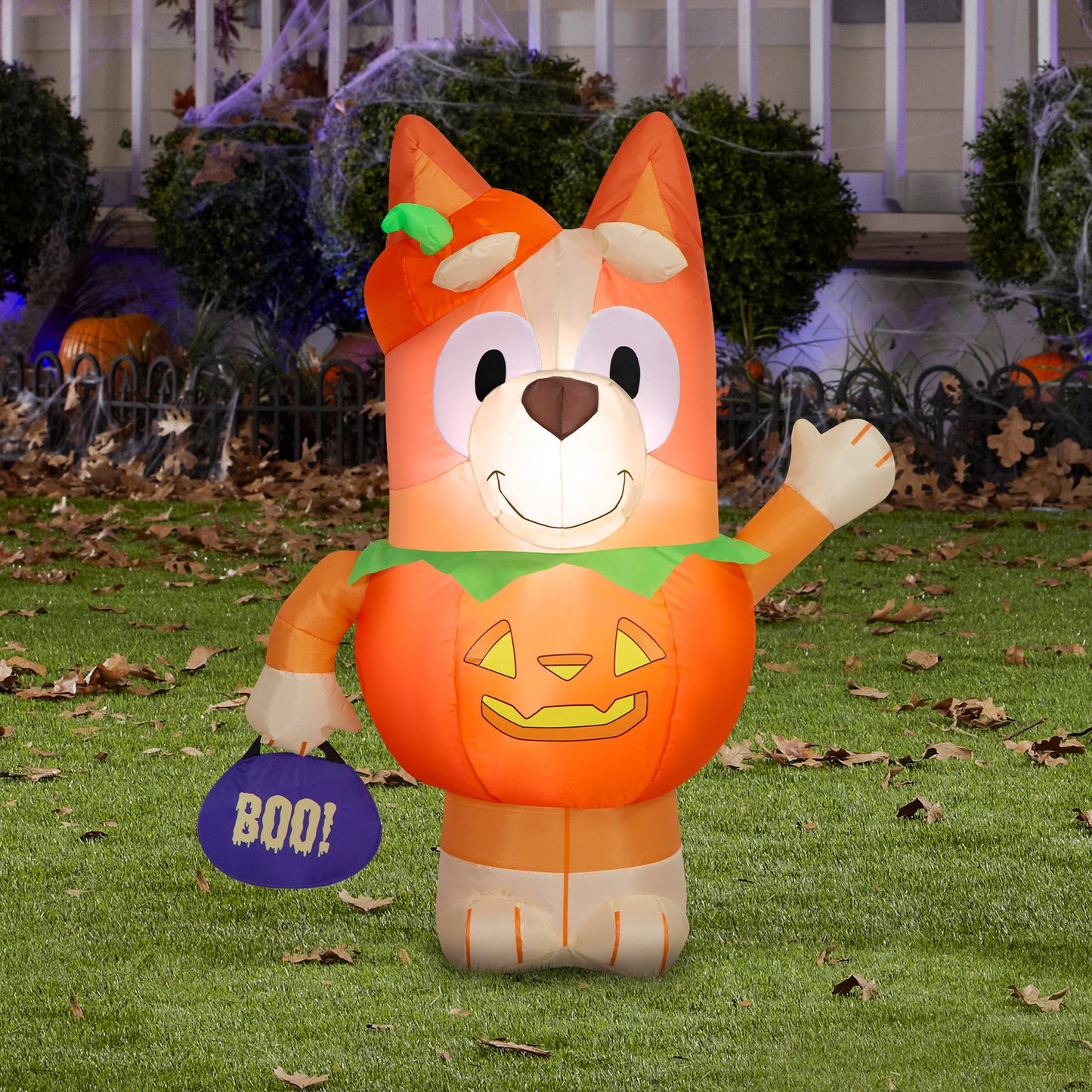 3.5-Ft Bluey Bingo Pumpkin Costume Halloween Inflatable lifestyle