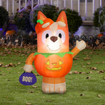 Load image into Gallery viewer, Gemmy Airblown Inflatable Bingo in Pumpkin Costume Bluey, 3.5 ft Tall, Multicolored
