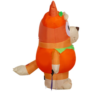 Gemmy Airblown Inflatable Bingo in Pumpkin Costume Bluey, 3.5 ft Tall, Multicolored