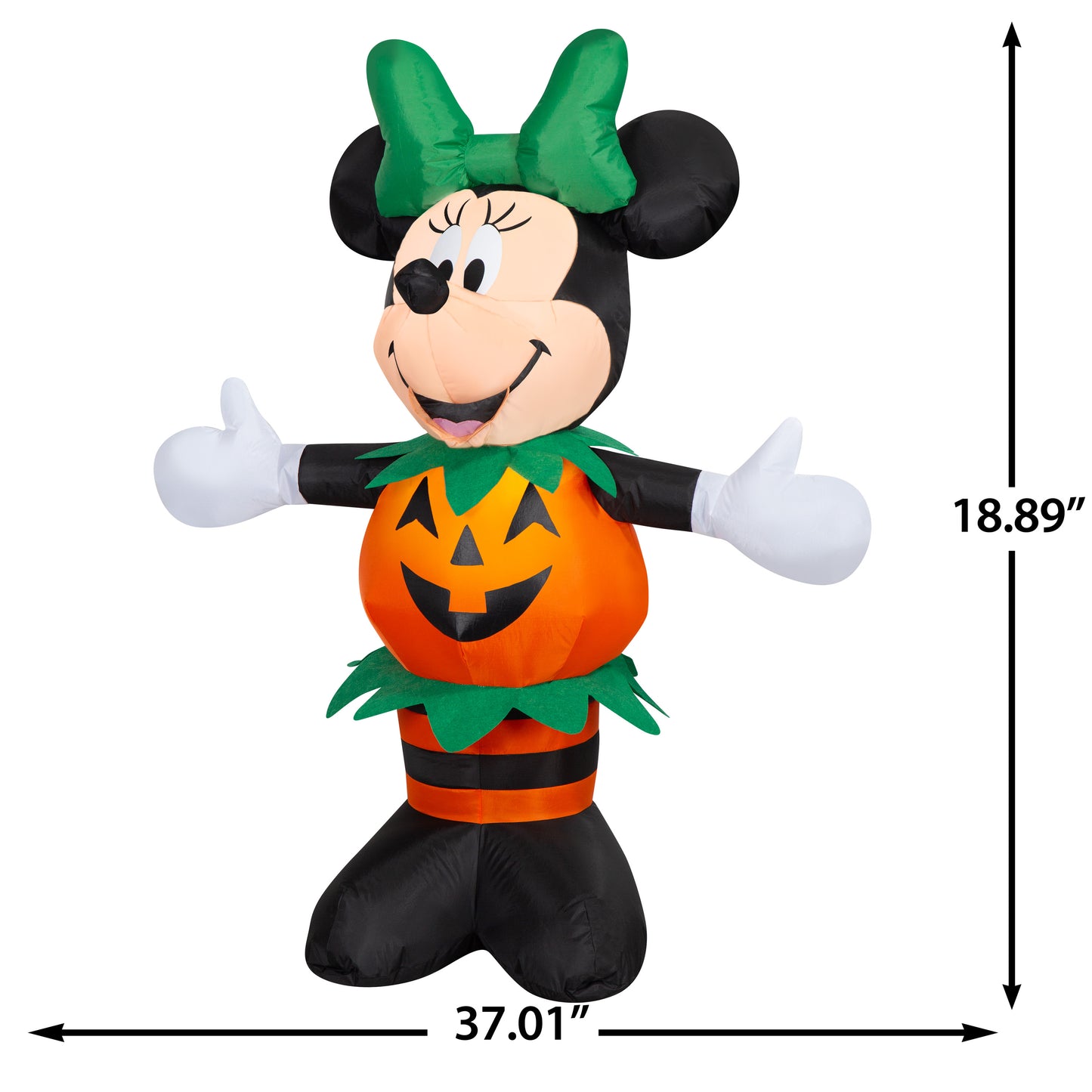 3.5-Ft Disney Minnie Mouse Pumpkin Costume Halloween Inflatable dimensions