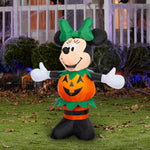 Load image into Gallery viewer, Gemmy Airblown Inflatable Minnie Dressed In Pumpkin Outfit Disney, 3.5 ft Tall, Multicolored
