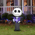 Load image into Gallery viewer, Disney Jack Skellington Halloween Inflatable with Bat, 3.5-Ft Lighted Stylized Yard Decor for Indoor or Outdoor Use
