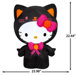 Load image into Gallery viewer, Gemmy Airblown Inflatable Hello Kitty as Black Cat Sanrio, 3 ft Tall, Multicolored
