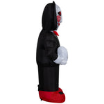 Load image into Gallery viewer, Billy the Puppet SAW Halloween Inflatable Holding Skull, 3.5-Ft Lighted Yard Decor for Indoor or Outdoor Use
