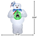 Load image into Gallery viewer, Gemmy Airblown Inflatable Stay Puft w/Pumpkin Ghostbusters, 3.5 ft Tall, Multicolored
