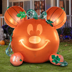 Load image into Gallery viewer, Disney Mickey Mouse Pumpkin Halloween Inflatable with EmoteGlow Face and “Monster Mash”, 6-Ft Lighted Yard Decor for Indoor or Outdoor Use
