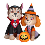 Load image into Gallery viewer, PAW Patrol Halloween Inflatable Scene with Vampire Chase and Witch Skye, 3.5-Ft Lighted Yard Decor for Indoor or Outdoor Use
