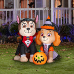 Load image into Gallery viewer, PAW Patrol Halloween Inflatable Scene with Vampire Chase and Witch Skye, 3.5-Ft Lighted Yard Decor for Indoor or Outdoor Use
