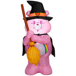 Load image into Gallery viewer, Care Bears Cheer Bear Halloween Inflatable as Witch with Broom, 3.5-Ft Lighted Yard Decor for Indoor or Outdoor Use
