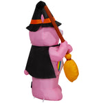 Load image into Gallery viewer, Care Bears Cheer Bear Halloween Inflatable as Witch with Broom, 3.5-Ft Lighted Yard Decor for Indoor or Outdoor Use
