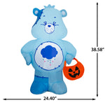 Load image into Gallery viewer, Care Bears Grumpy Bear Halloween Inflatable with Jack-o'-Lantern Candy Basket, 3.2-Ft Lighted Yard Decor for Indoor or Outdoor Use
