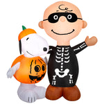 Load image into Gallery viewer, Peanuts Snoopy and Charlie Brown Halloween Inflatable Scene, 4-Ft Lighted Yard Decor for Indoor or Outdoor Use
