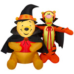 Load image into Gallery viewer, Disney Winnie the Pooh and Tigger Halloween Inflatable Scene in Costumes, 4-Ft Lighted Yard Decor for Indoor or Outdoor Use
