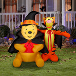 Load image into Gallery viewer, Disney Winnie the Pooh and Tigger Halloween Inflatable Scene in Costumes, 4-Ft Lighted Yard Decor for Indoor or Outdoor Use
