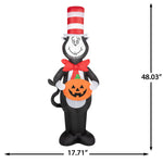 Load image into Gallery viewer, Dr. Seuss Cat in the Hat Halloween Inflatable with Jack-o'-Lantern, 4-Ft Lighted Yard Decor for Indoor or Outdoor Use
