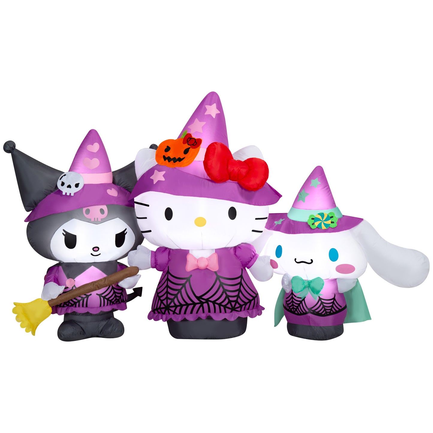 7-Ft Wide Hello Kitty & Friends with Kuromi & My Melody Halloween Inflatable