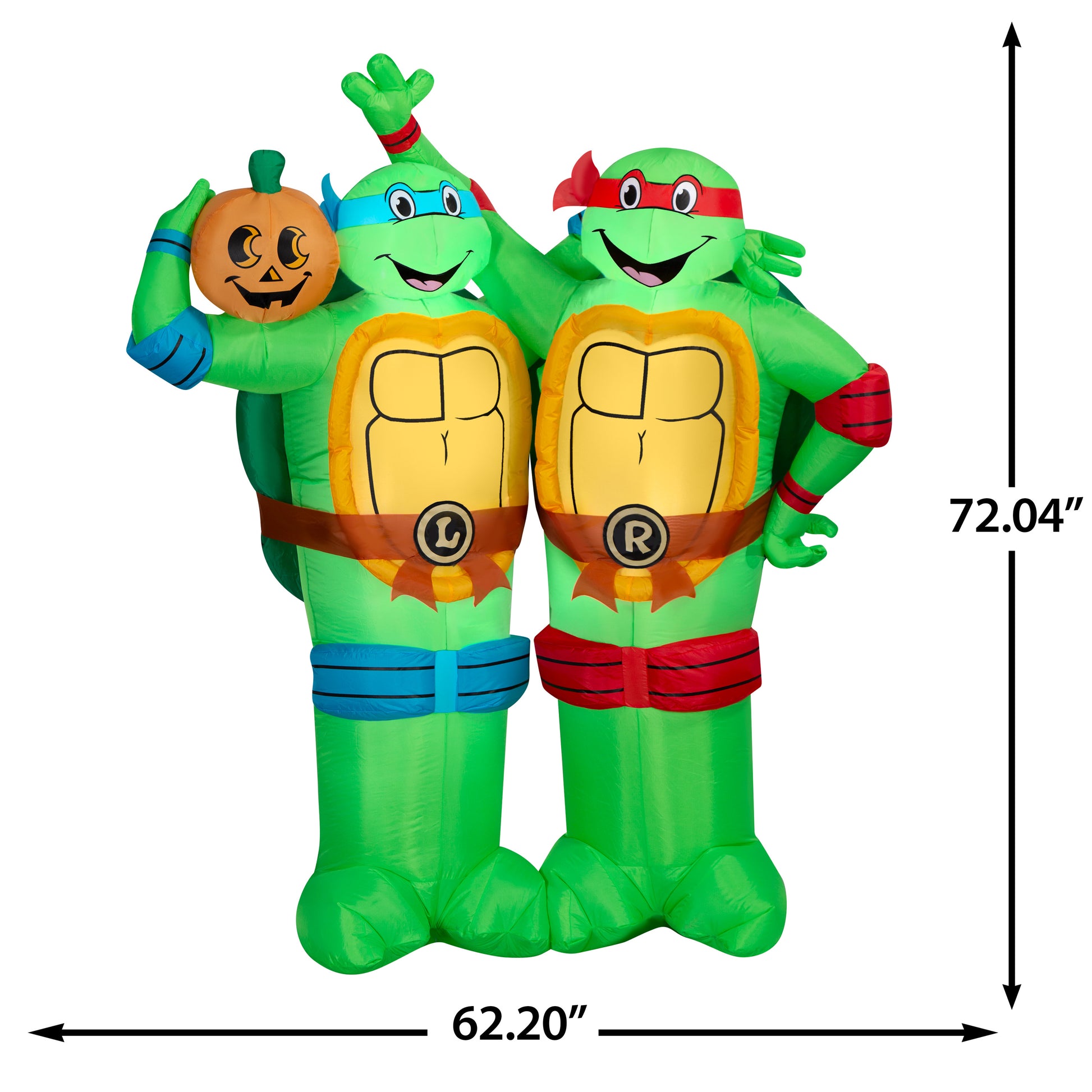 6-Ft Teenage Mutant Ninja Turtles Leonardo & Raphael Halloween Inflatable image 3