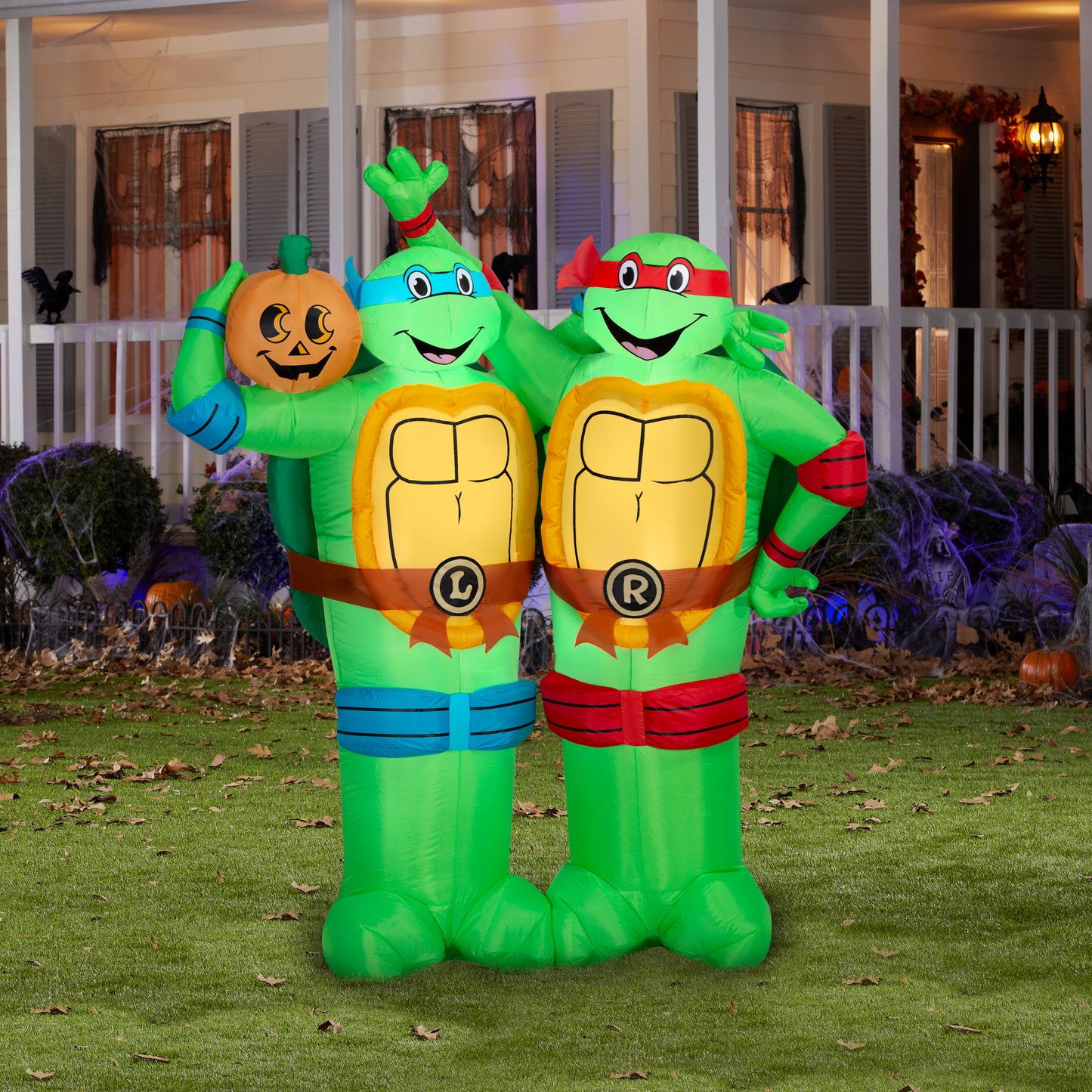 6-Ft Teenage Mutant Ninja Turtles Leonardo & Raphael Halloween Inflatable image 2