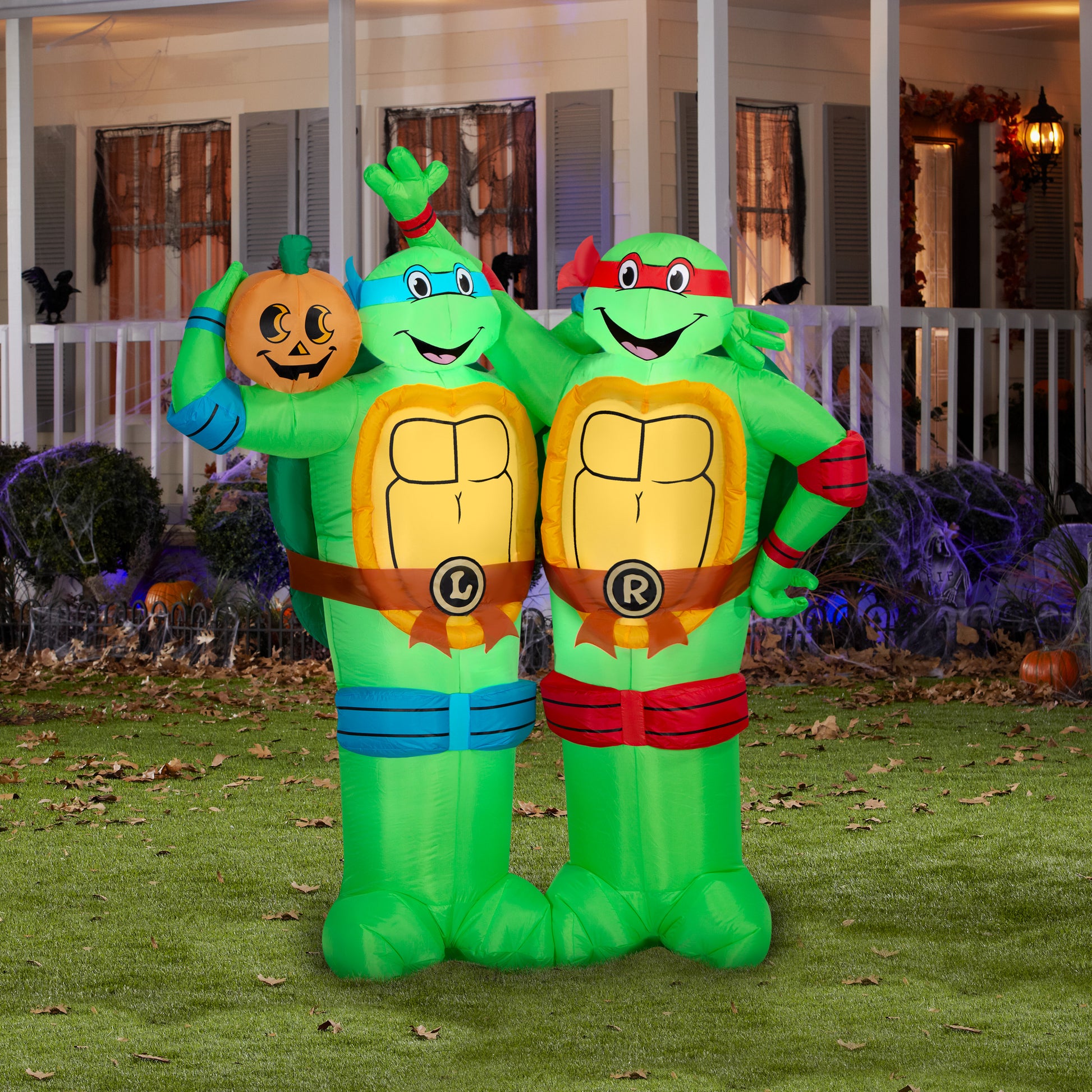 6-Ft Teenage Mutant Ninja Turtles Leonardo & Raphael Halloween Inflatable image 2