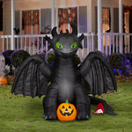 Load image into Gallery viewer, How to Train Your Dragon Toothless Halloween Inflatable with Pumpkin, 6-Ft Lighted Yard Decor for Indoor or Outdoor Use
