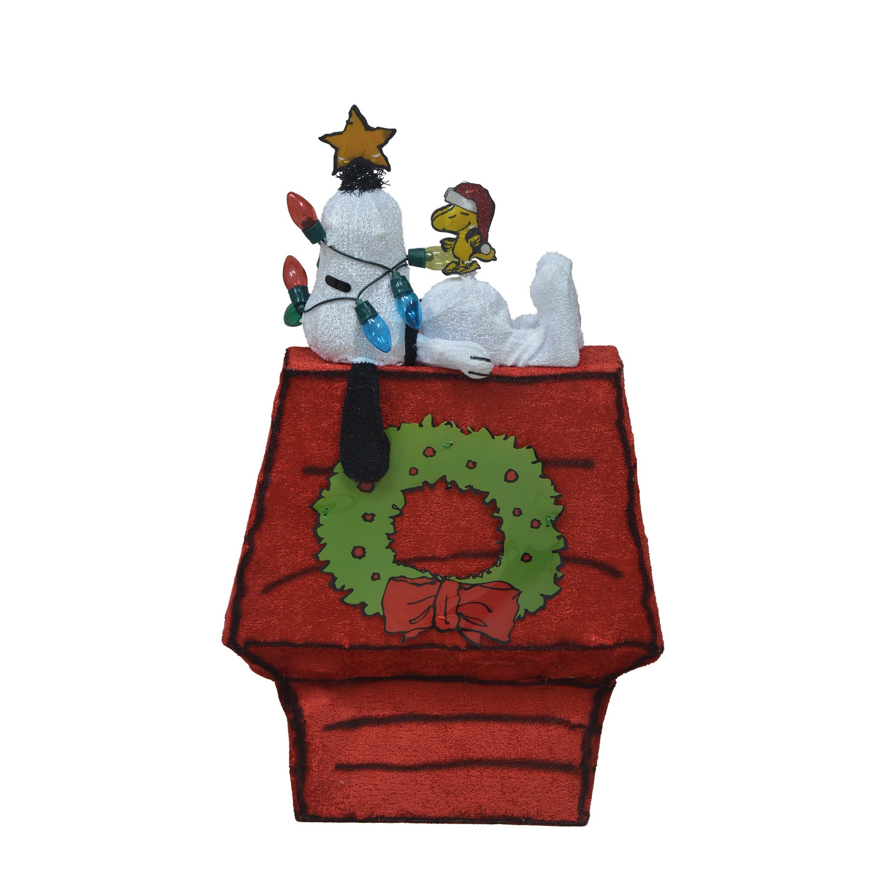 26-Inch Peanuts 3D LED Pre-Lit Yard Art Snoopy On Dog House With Star Christmas Décor image 5