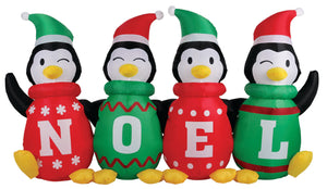 6' Inflatable Sweater Penguins
