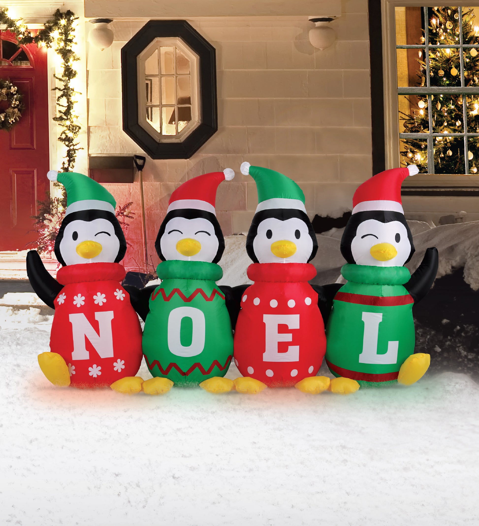 6' Inflatable Sweater Penguins lifestyle