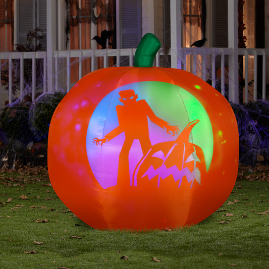 5' Panoramic Projection Pumpkin Halloween Inflatable lifestyle
