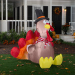 Load image into Gallery viewer, Gemmy Airblown Turkey OPP, 5 ft Tall, Multicolored

