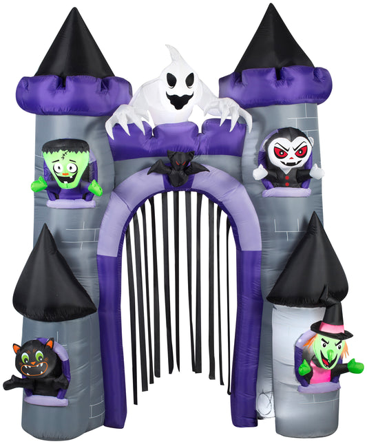 9' Archway Haunted Castle Halloween Inflatable