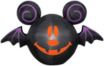 Load image into Gallery viewer, Gemmy Airblown Inflatable Mickey Mouse as Jack O&#39; Lantern Bat, 3 ft Tall, black
