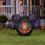 Load image into Gallery viewer, Gemmy Airblown Inflatable Mickey Mouse as Jack O&#39; Lantern Bat, 3 ft Tall, black
