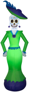 Gemmy Airblown Inflatable Day of the Dead Woman, 7 ft Tall, Green