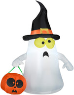 Load image into Gallery viewer, 3.5&#39; Airblown Ghost with Witch Hat Halloween Inflatable
