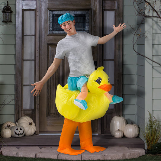 Illusion Inflatable Costume Yellow Duckie Halloween Costume lifestyle