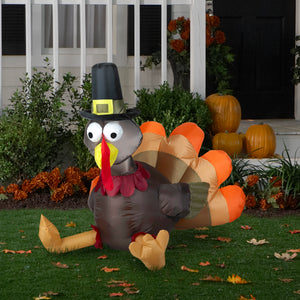 3' Airblown Outdoor Pilgrim Turkey Thanksgiving Inflatable